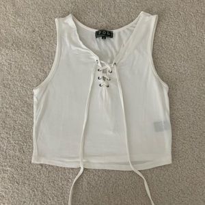 White crop top
